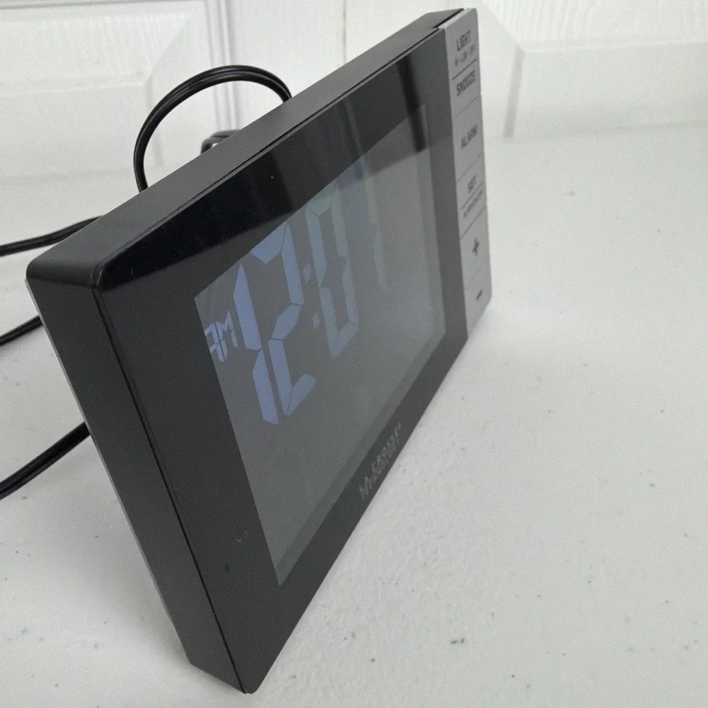 La Crosse Technology W88723 Color Alarm Clock Temperature & Moon Phase